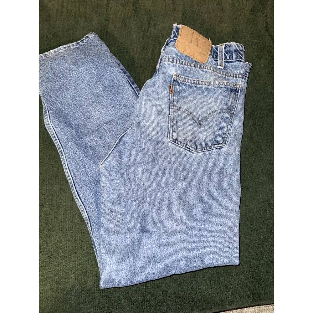 Vintage 90's Levis 505 Orange Tab Jeans Mens Stonewash Light Wash Straight Leg